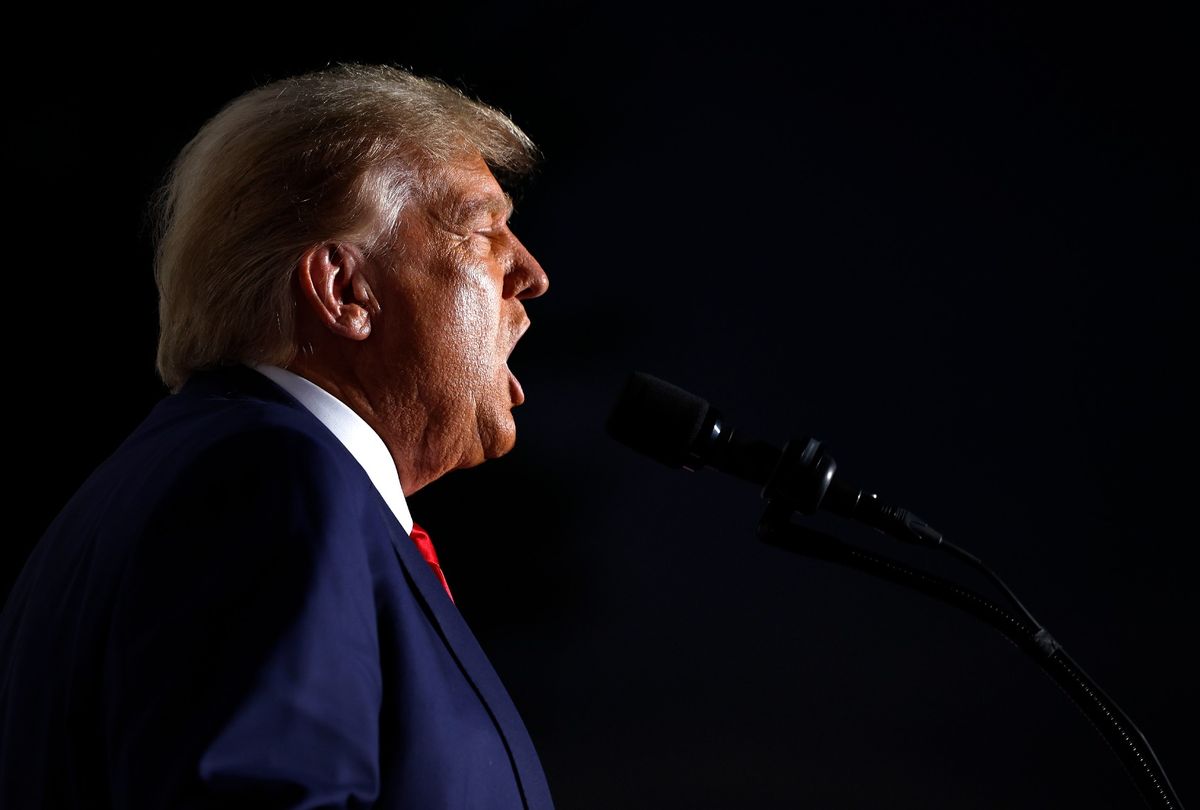 Former President Donald Trump speaks at the Trump National Golf Club on June 13, 2023 in Bedminster, New Jersey.  (Chip Somodevilla/Getty Images)