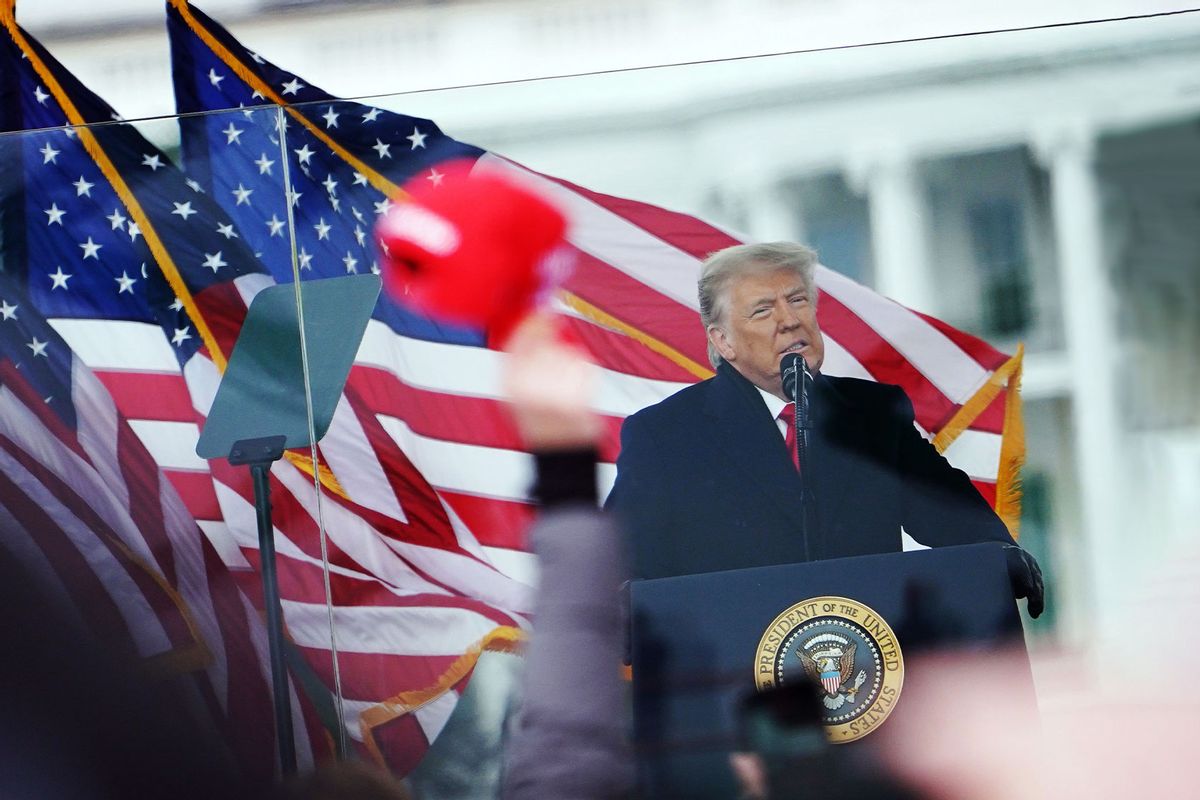 US President Donald Trump speaks to supporters from The Ellipse near the White House on January 6, 2021, in Washington, DC. (MANDEL NGAN/AFP via Getty Images)