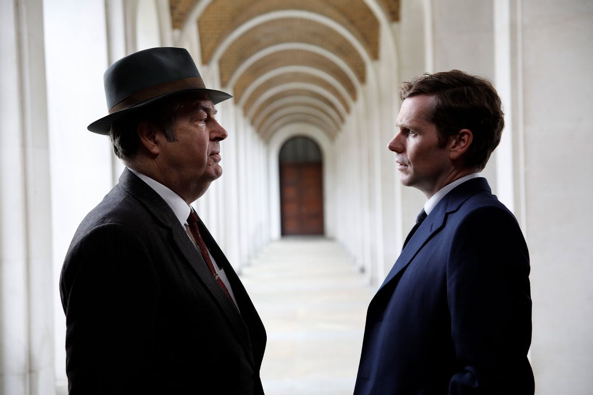 Shaun Evans as Endeavour Morse and Roger Allam as Fred Thursday in "Endeavor" (Courtesy of Mammoth Screen / MASTERPIECE)