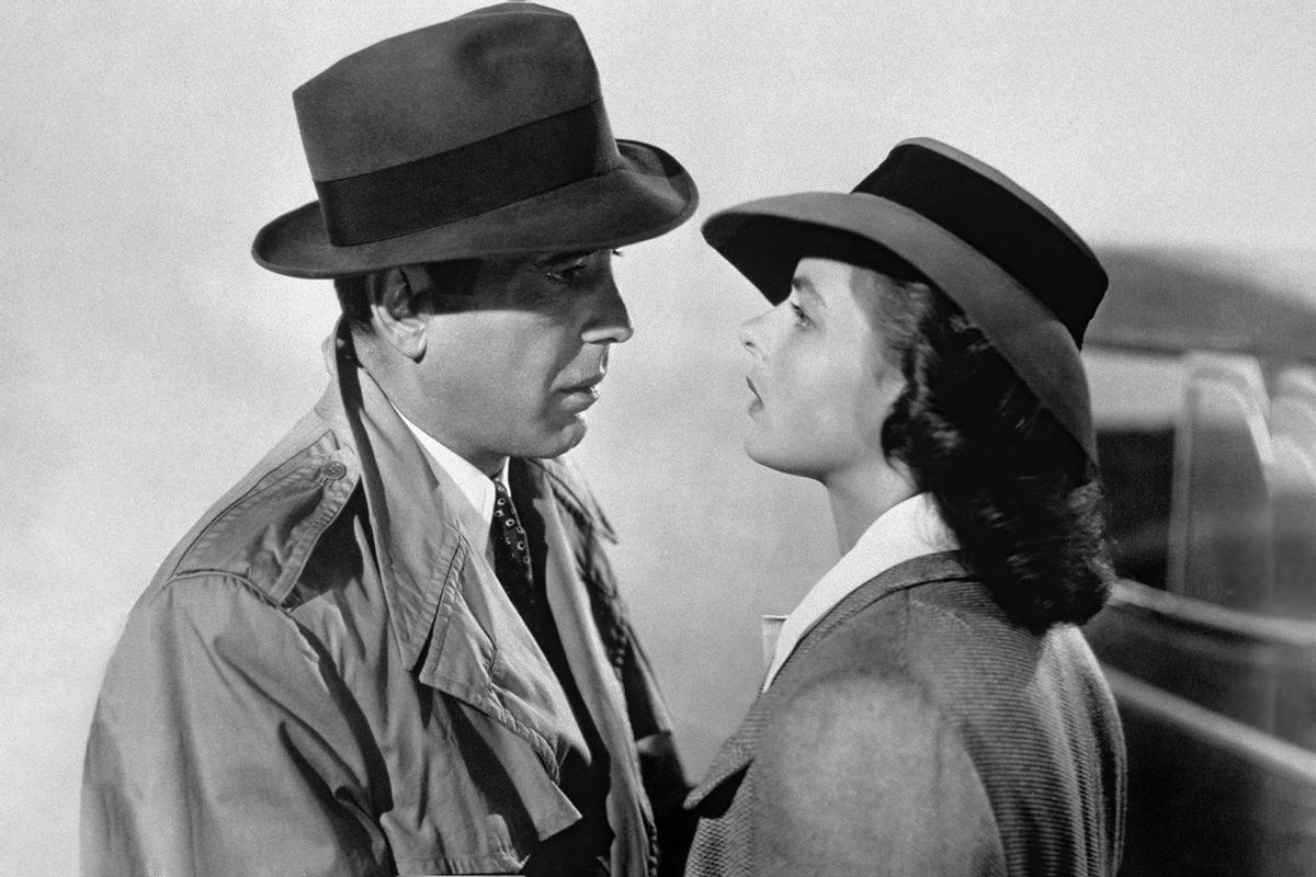 American actor Humphrey Bogart and Swedish actress Ingrid Bergman on the set of Casablanca, directed by Michael Curtiz. (Sunset Boulevard/Corbis via Getty Images)