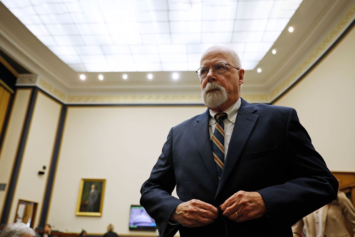 Special Counsel John Durham takes a break from testifying before the House Judiciary Committee in the Rayburn House Office Building on June 21, 2023 in Washington, DC. (Chip Somodevilla/Getty Images)