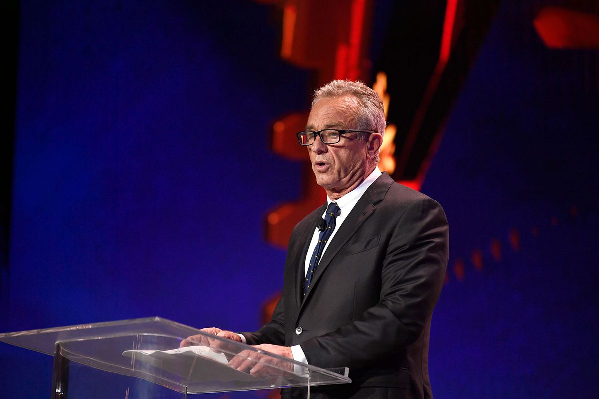 Robert F. Kennedy Jr. speaks on stage during Bitcoin Conference 2023 at Miami Beach Convention Center on May 19, 2023 in Miami Beach, Florida. (Jason Koerner/Getty Images for Bitcoin Magazine)