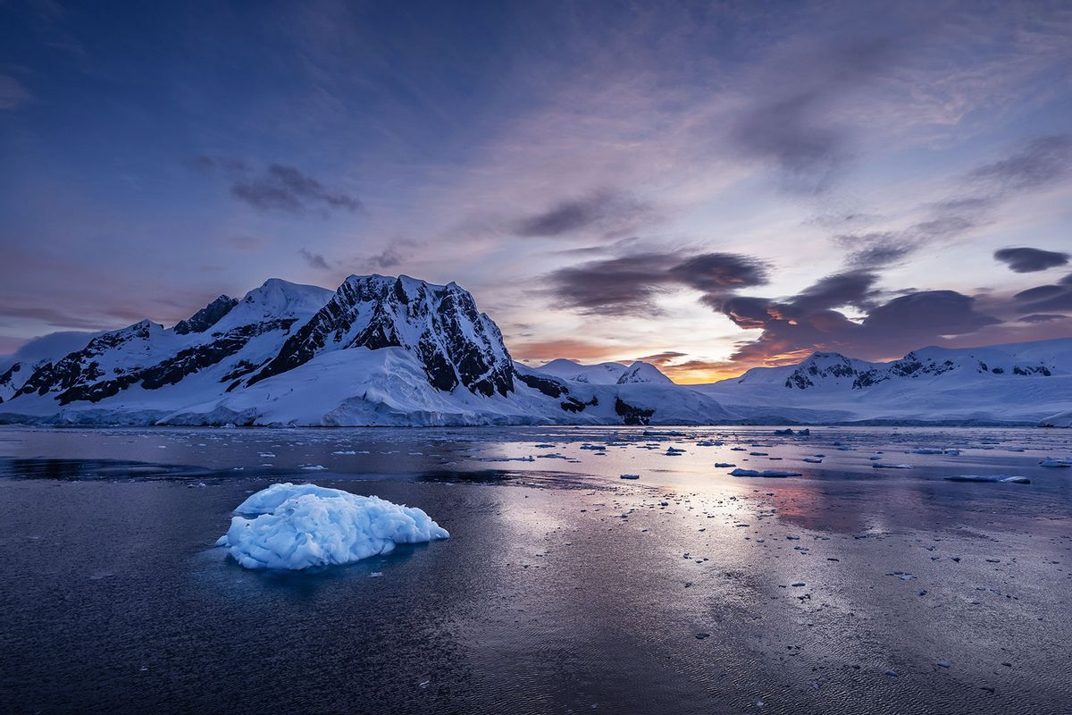 Melting icebergs are seen on Horseshoe Island in Antarctica, on February 26, 2023.  (Sebnem Coskun/Anadolu Agency via Getty Images)