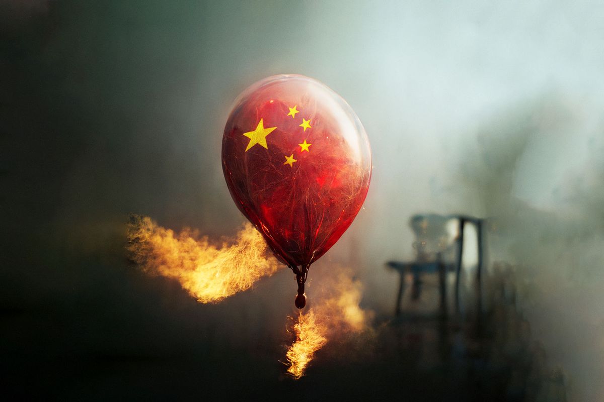 China balloon bubble about to burst (Getty Images/sizsus)