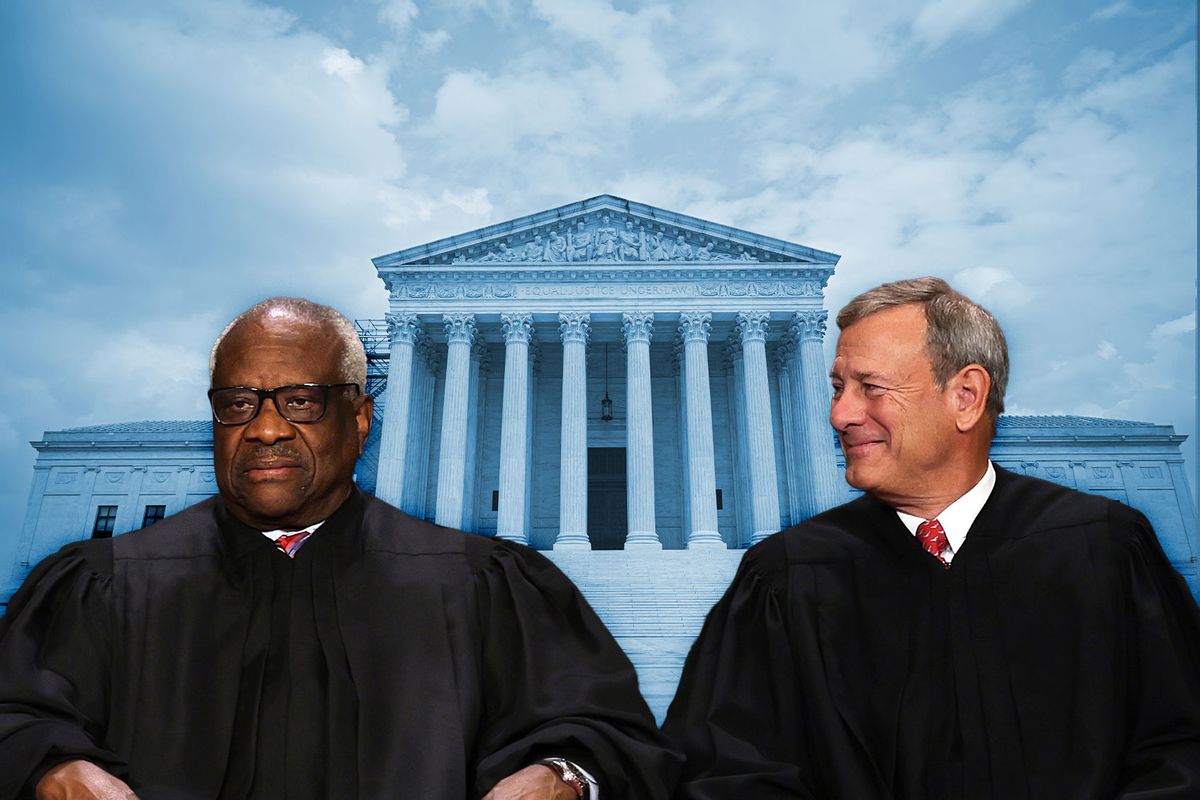 Clarence Thomas and John Roberts (Photo illustration by Salon/Getty Images)