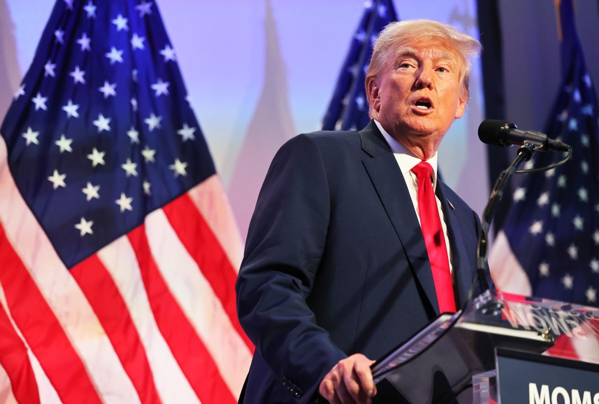 Former President Donald Trump speaks during the Moms for Liberty national summit on June 30, 2023 in Philadelphia, Pennsylvania. (Michael M. Santiago/Getty Images)