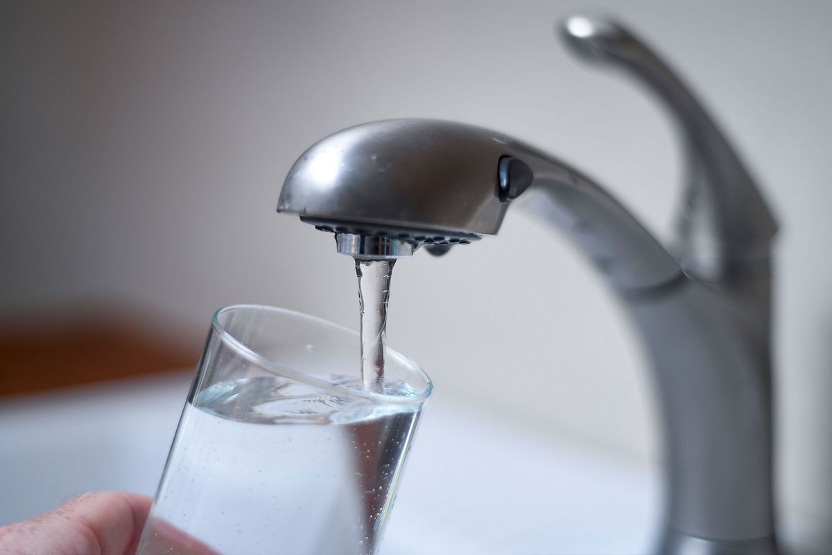 Tap water in a clear glass drinking glass in West Reading, PA Tuesday afternoon June 15, 2021. (Ben Hasty/MediaNews Group/Reading Eagle via Getty Images)