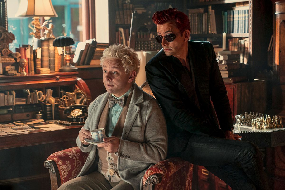 Michael Sheen and David Tennant in "Good Omens" (Mark Mainz/Prime Video)