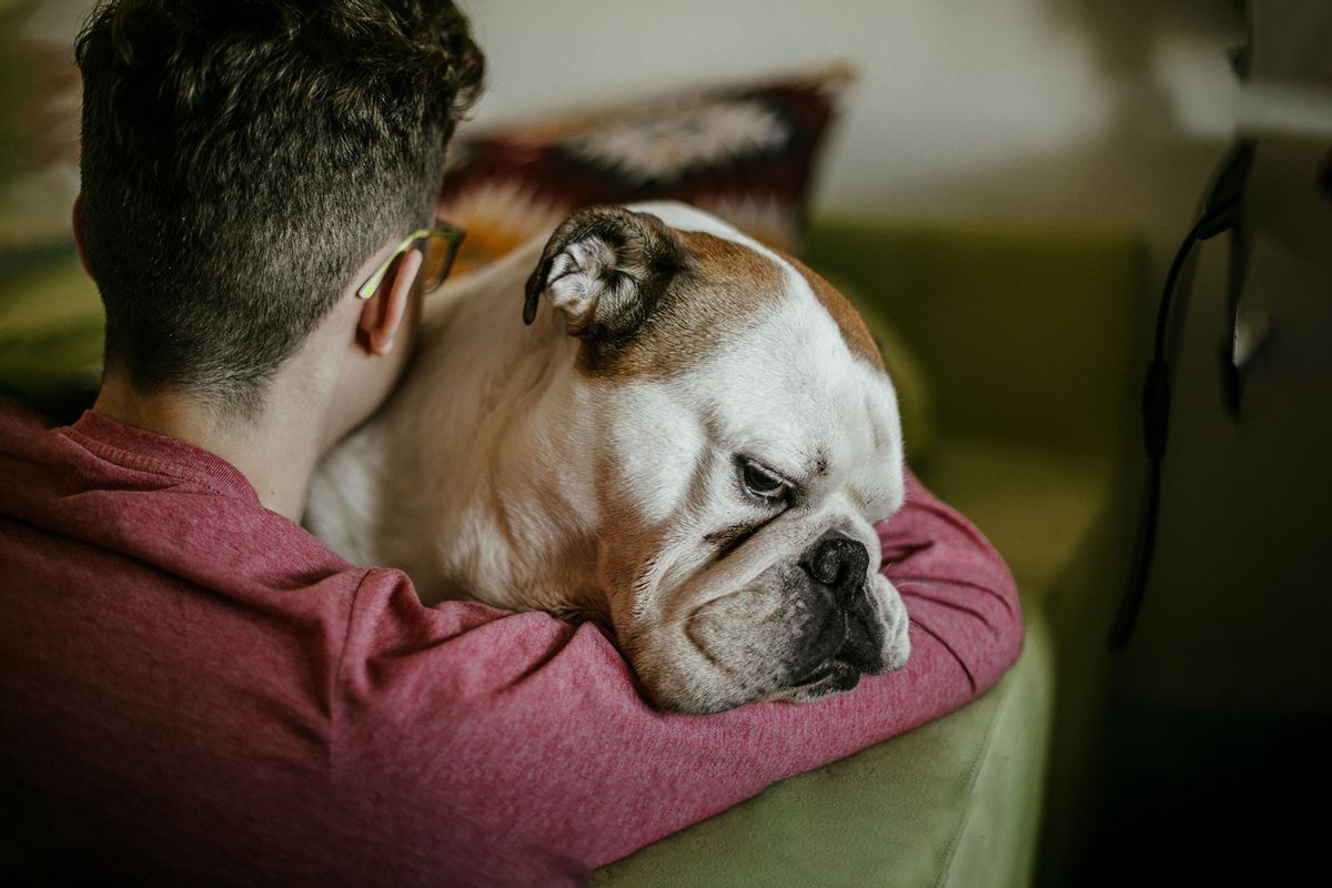 Man hugging dog (Getty Images/Carol Yepes)