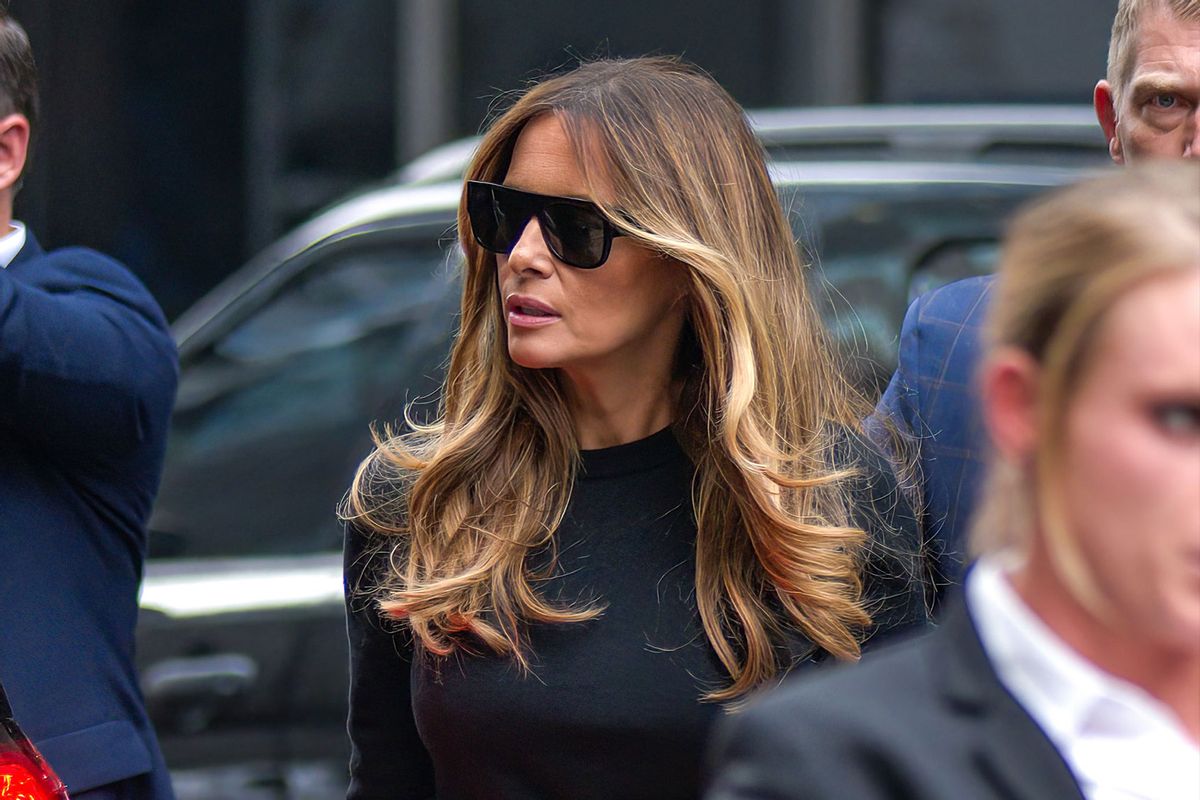 Former U.S. First Lady Melania Trump arrives at Trump Tower in Manhattan on June 8, 2023 in New York City. (James Devaney/GC Images/Getty Images)