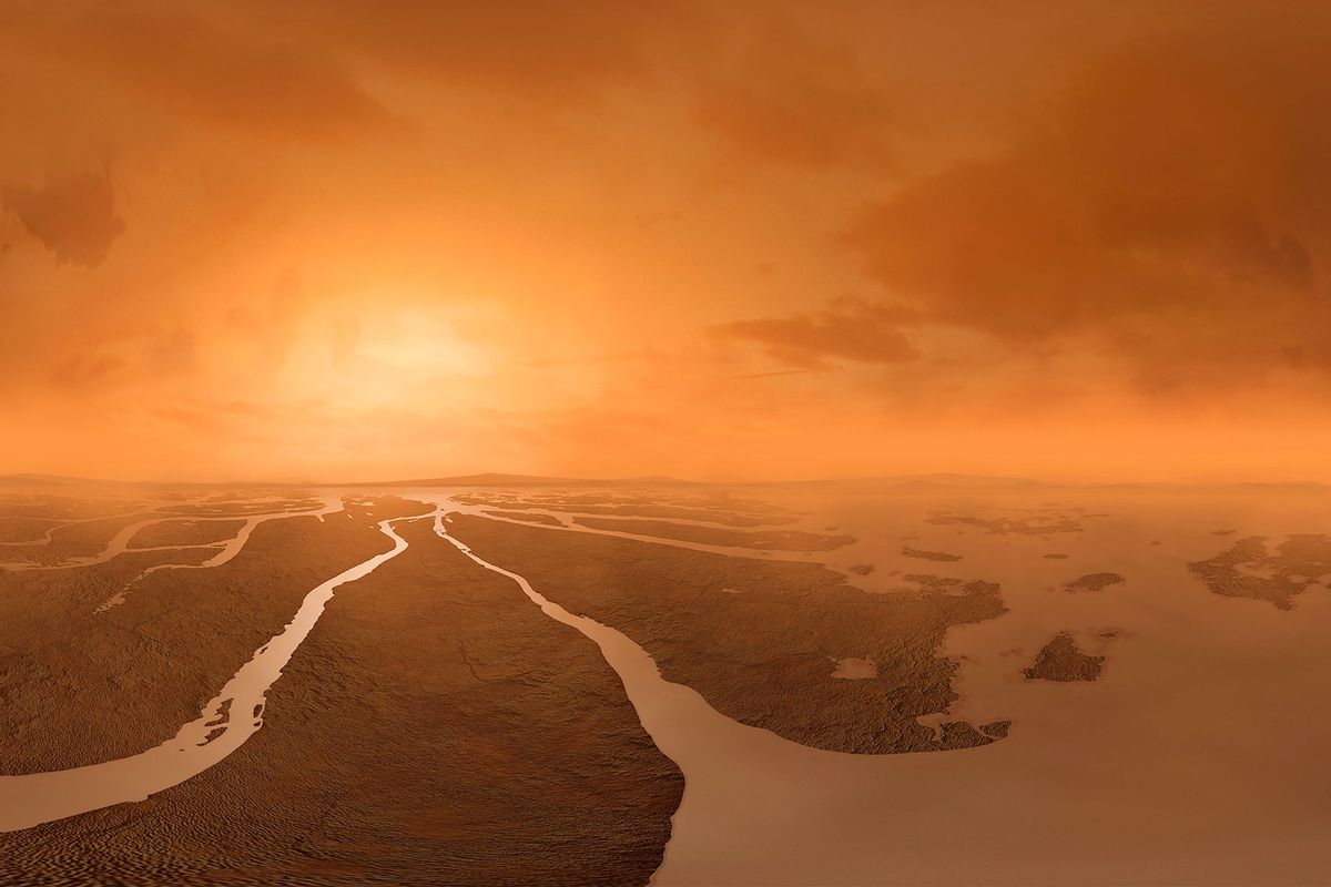 The surface of Titan, Saturns largest moon (Getty Images/MARK GARLICK/SCIENCE PHOTO LIBRARY)