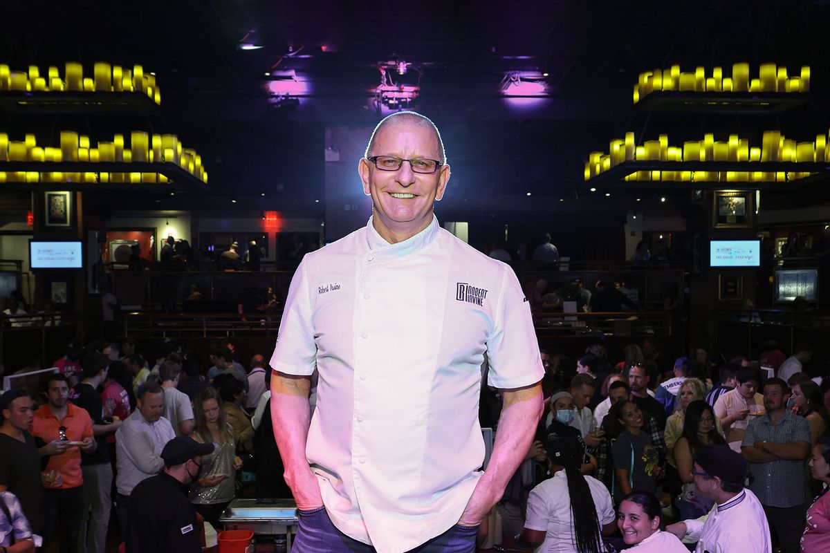 Chef Robert Irvine poses for a picture during Food Network & Cooking Channel New York City Wine & Food Festival presented by Capital One - Steak and Whiskey event hosted by Robert Irvine at Hard Rock Cafe New York on October 16, 2021 in New York City. (Mike Coppola/Getty Images for NYCWFF)