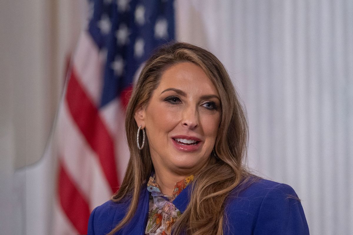 RNC Chairwoman Ronna McDaniel speaks at the Ronald Reagan Presidential Foundation & Institute's 'A Time for Choosing Speaker Series' at the Ronald Reagan Presidential Library on April 20, 2023 in Simi Valley, California. (David McNew/Getty Images)