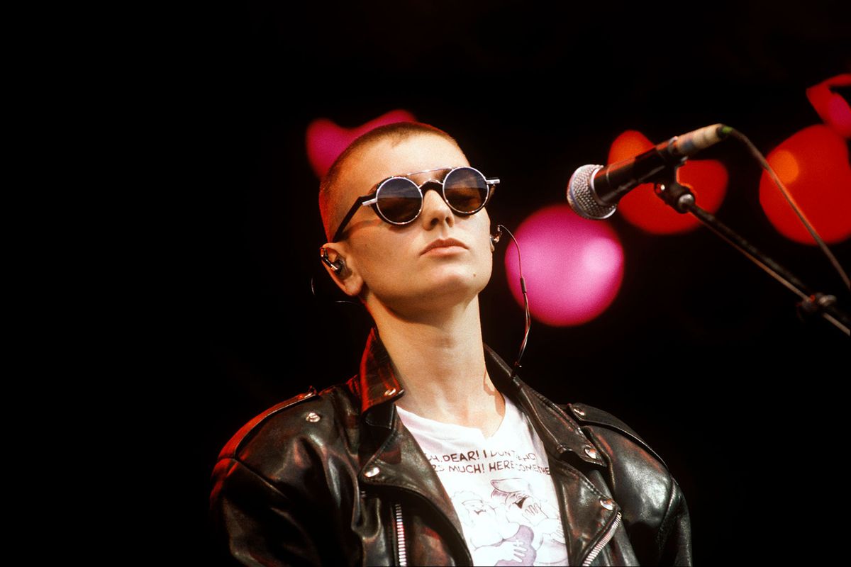 Sinead O'Connor performs in U.K. June 1st, 1990 (Mick Hutson/Redferns/Getty Images)
