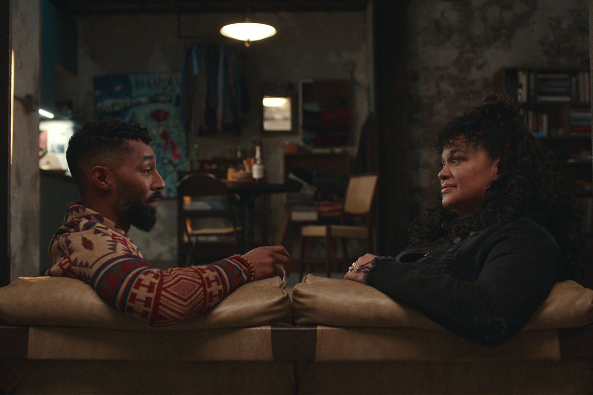 Tone Bell as Khalil and Michelle Buteau as Mavis in "Survival of the Thickest" (Courtesy of Netflix)
