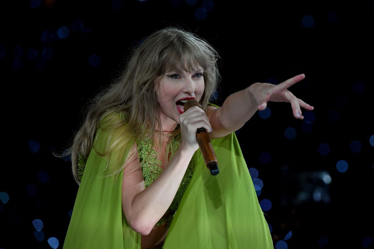 Taylor Swift performs onstage during night two of Taylor Swift | The Eras Tour at GEHA Field at Arrowhead Stadium on July 08, 2023 in Kansas City, Missouri.  (Fernando Leon/TAS23/Getty Images for TAS Rights Management)