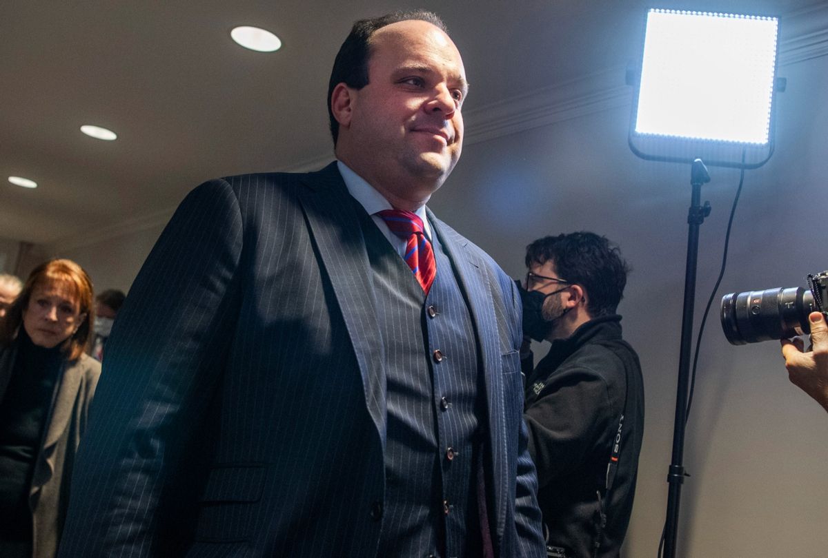 Boris Epshteyn, advisor to President Donald Trump, arrives for a news conference at the Republican National Committee on lawsuits regarding the outcome of the 2020 presidential election on Thursday, November 19, 2020.  (Tom Williams/CQ-Roll Call, Inc via Getty Images)