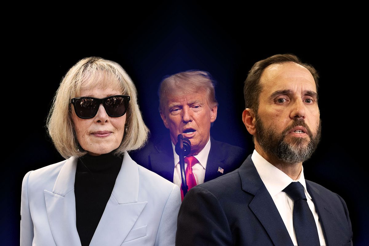 E. Jean Carroll, Donald Trump and Jack Smith (Photo illustration by Salon/Getty Images)