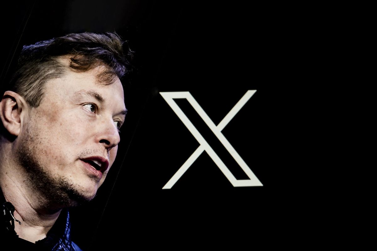 Elon Musk and the X logo (Photo by Emin Sansar/Anadolu Agency via Getty Images)