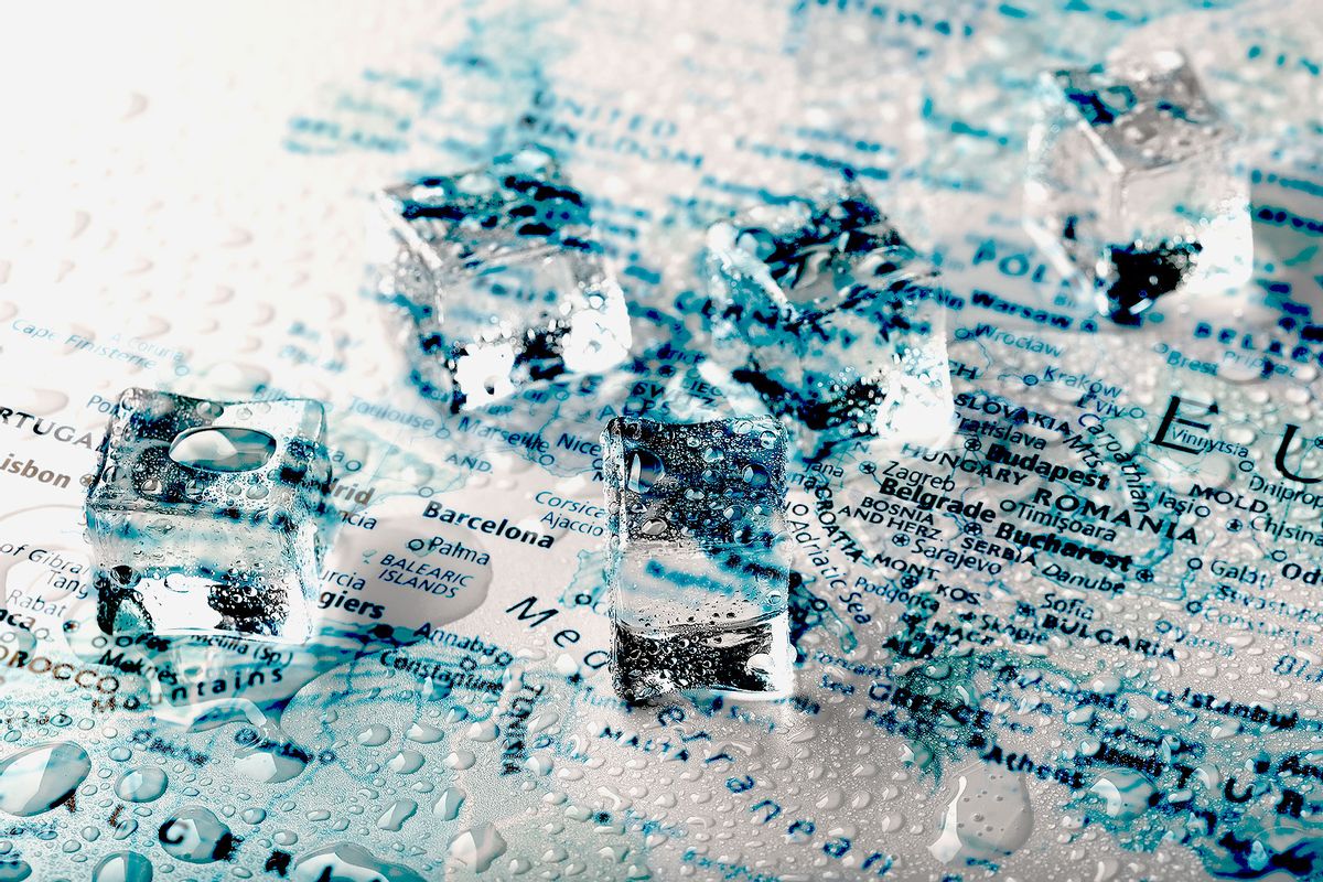 Ice Cubes on a map of Europe (Photo illustration by Salon/Getty Images)