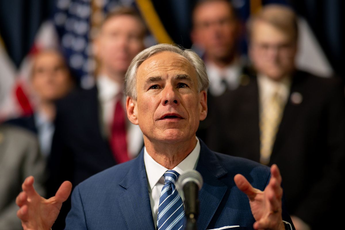 Texas Gov. Greg Abbott speaks during a news conference at the Texas State Capitol on June 08, 2023 in Austin, Texas. (Brandon Bell/Getty Images)