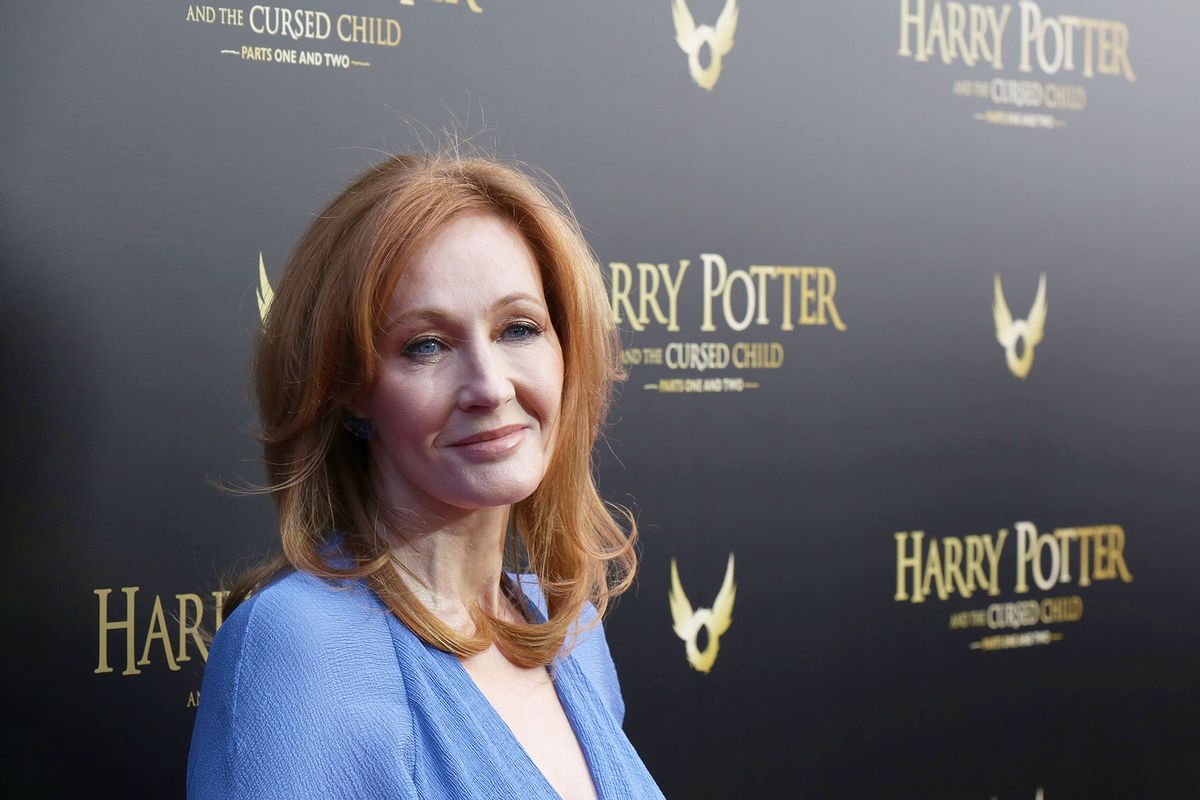 J. K. Rowling attends the Broadway Opening Day performance of 'Harry Potter and the Cursed Child Parts One and Two' at The Lyric Theatre on April 22, 2018 in New York City. (Walter McBride/WireImage/Getty Images)