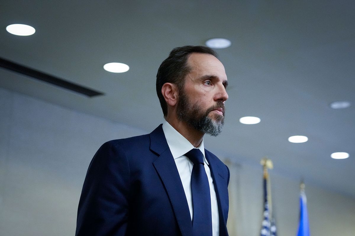 Special Counsel Jack Smith delivers remarks on a recently unsealed indictment including four felony counts against former U.S. President Donald Trump on August 1, 2023 in Washington, DC. (Drew Angerer/Getty Images)