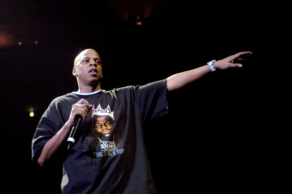 Jay-Z during Jay-Z "The Black Album Tour" Live at Madison Square Garden - Show at Madison Square Garden in New York City, New York, United States. 2003. (KMazur/WireImage for New York Post)