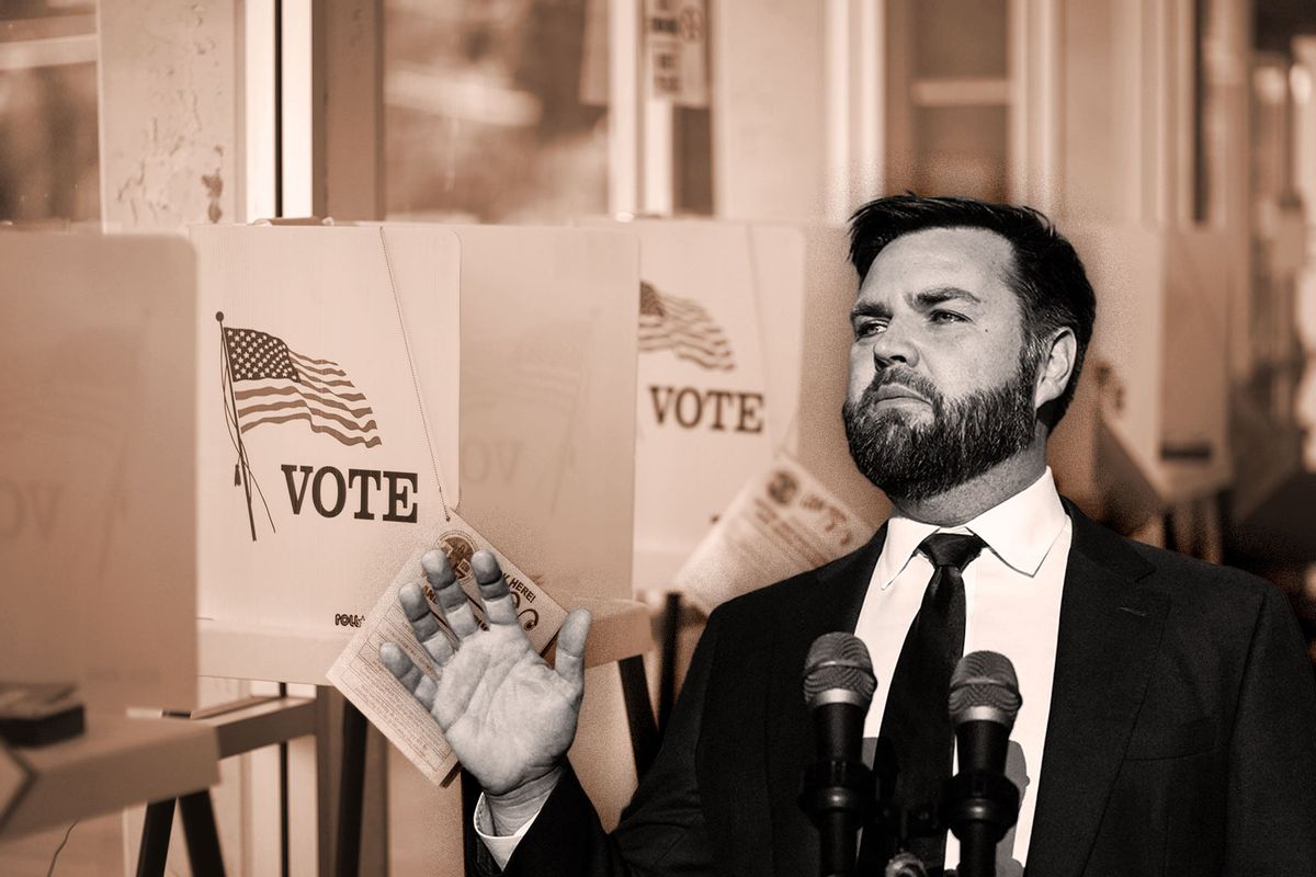 JD Vance | Voting booths (Photo illustration by Salon/Getty Images)