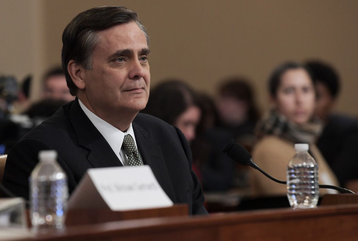 Law Professor Jonathan Turley testifies on Wednesday 04, 2019 during a hearing of the House Judiciary Committee, as part of the Donald Trump impeachment inquiry. (Lenin Nolly/NurPhoto via Getty Images)