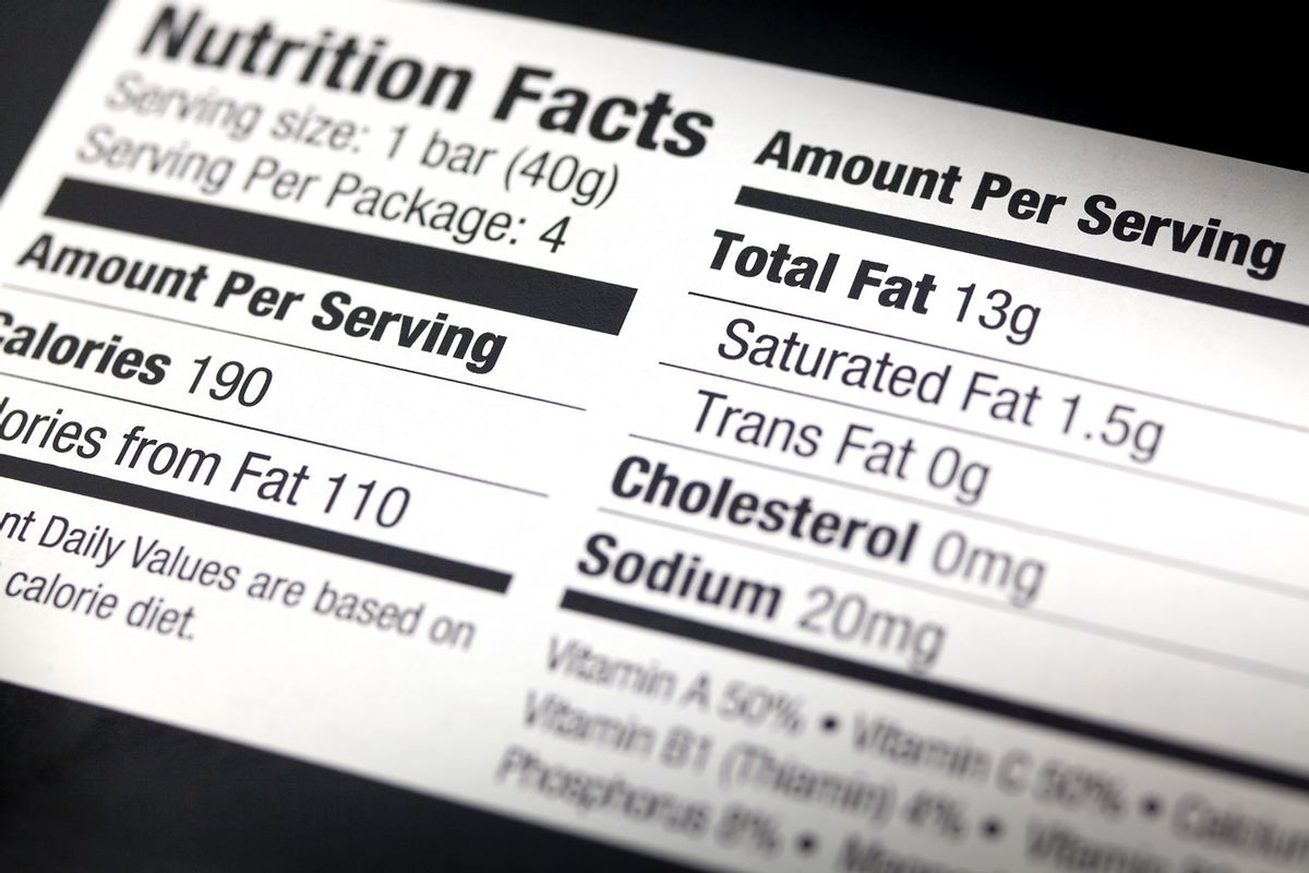 A nutritional label (Getty Images/Epoxydude)