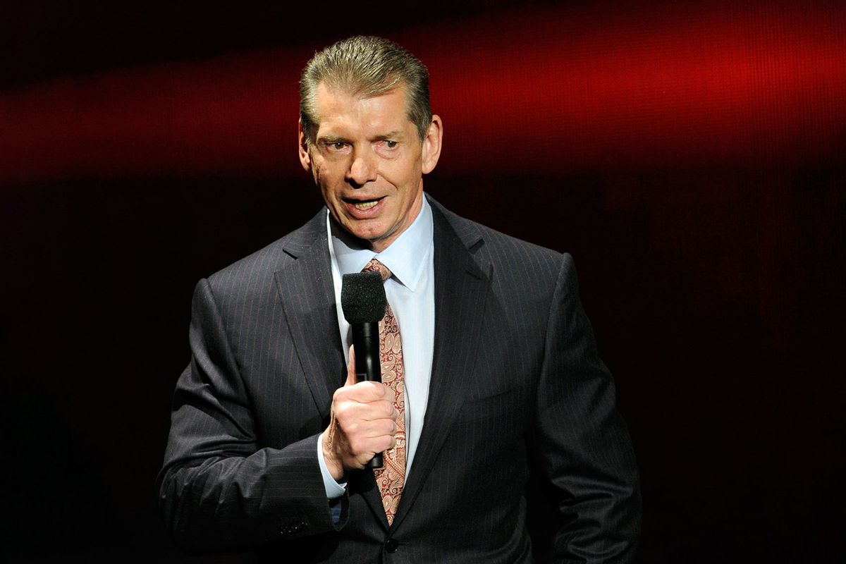 WWE Chairman and CEO Vince McMahon speaks at a news conference announcing the WWE Network at the 2014 International CES at the Encore Theater at Wynn Las Vegas on January 8, 2014 in Las Vegas, Nevada. (Ethan Miller/Getty Images)