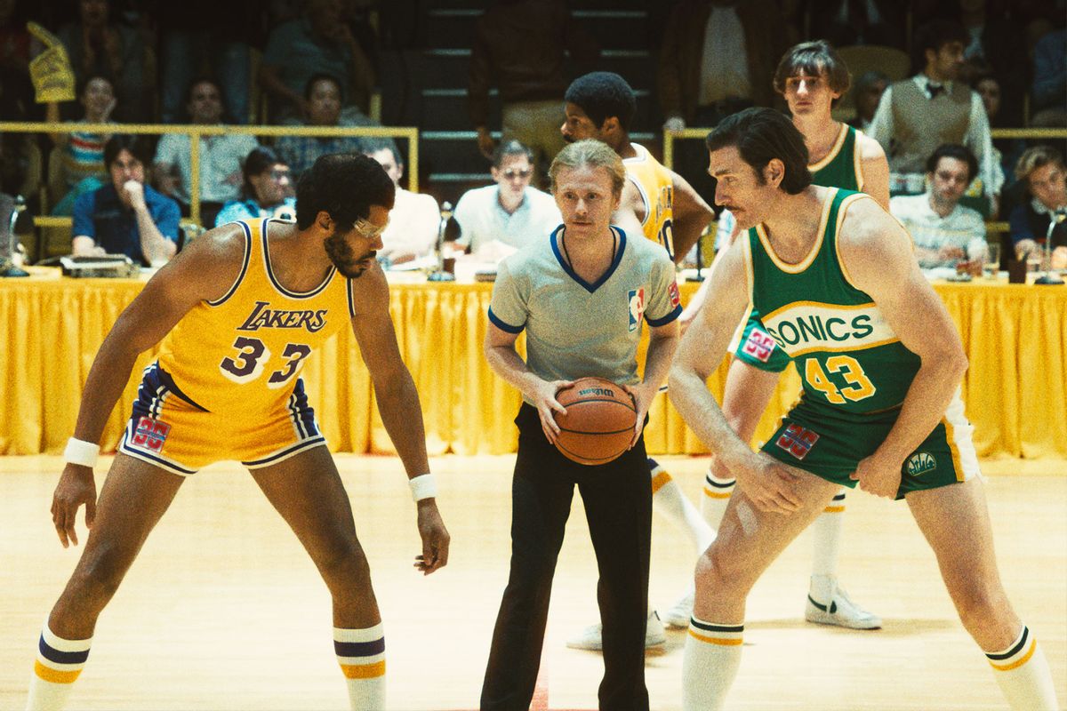Solomon Hughes in "Winning Time: The Rise of the Lakers Dynasty" (Warrick Page/HBO)