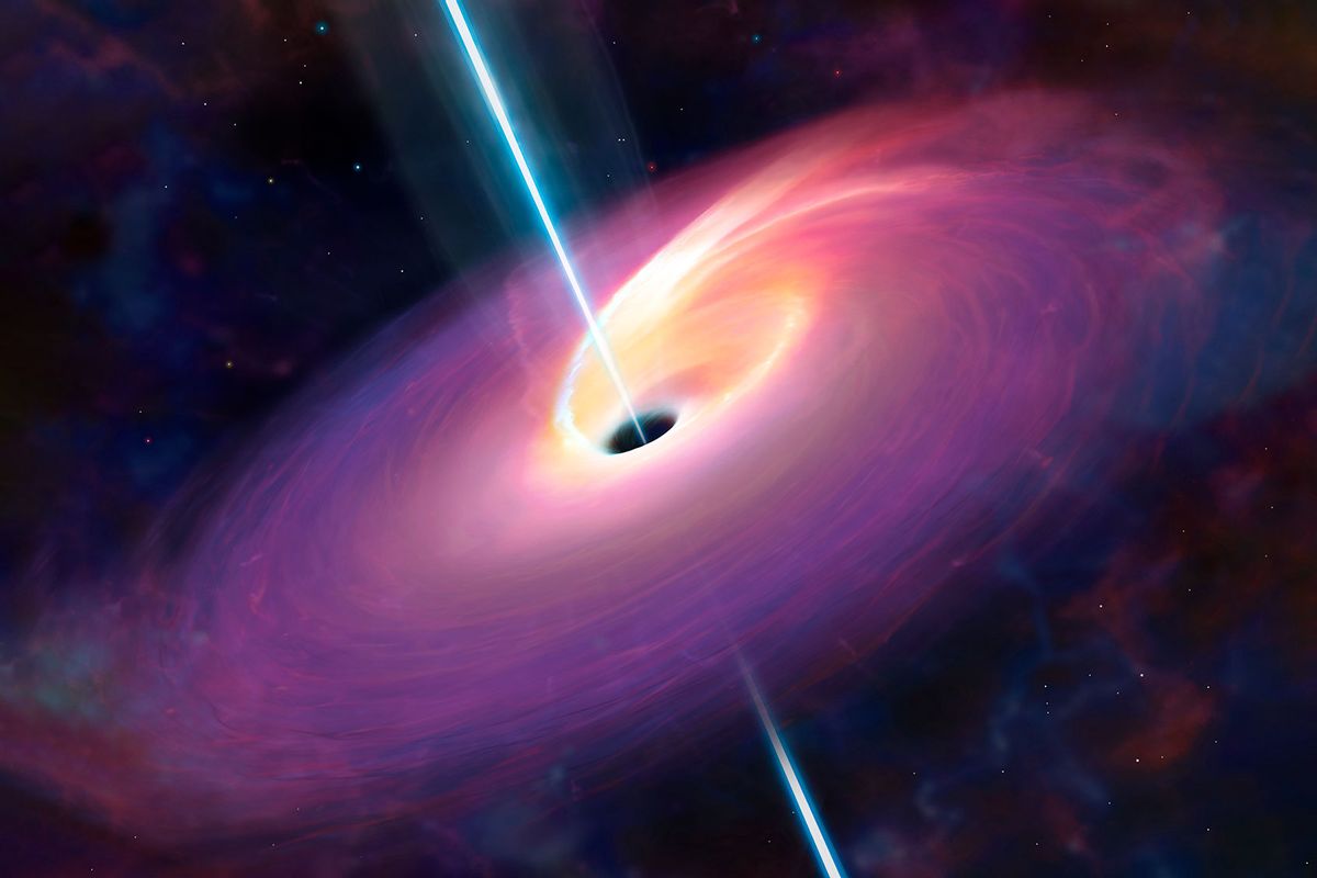 Accretion of a star by a supermassive black hole (Getty Images/MARK GARLICK)