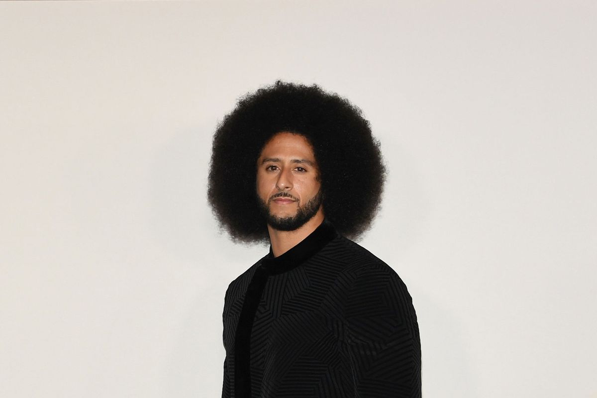 Colin Kaepernick attends the Los Angeles Premiere Of Netflix's "Colin In Black And White" at Academy Museum of Motion Pictures on October 28, 2021 in Los Angeles, California. (Jon Kopaloff/FilmMagic/Getty Images)