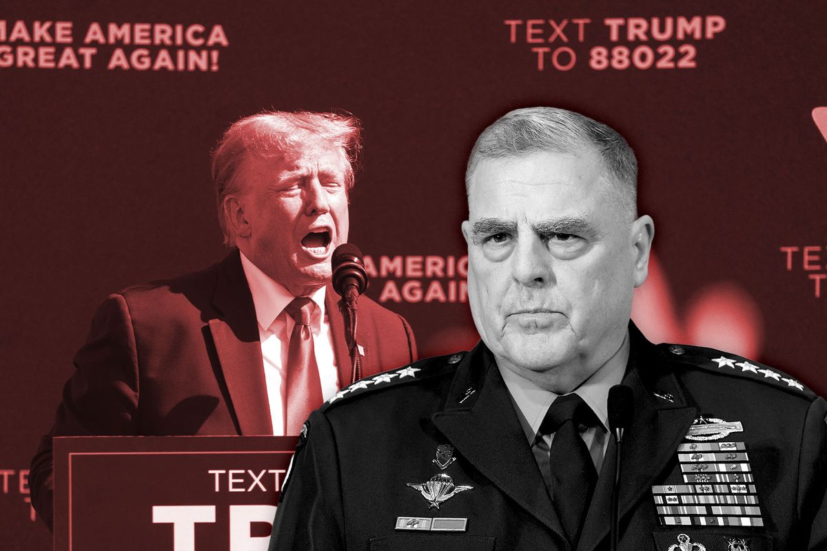Former President Donald Trump | Gen. Mark Milley (Photo illustration by Salon/Getty Images)