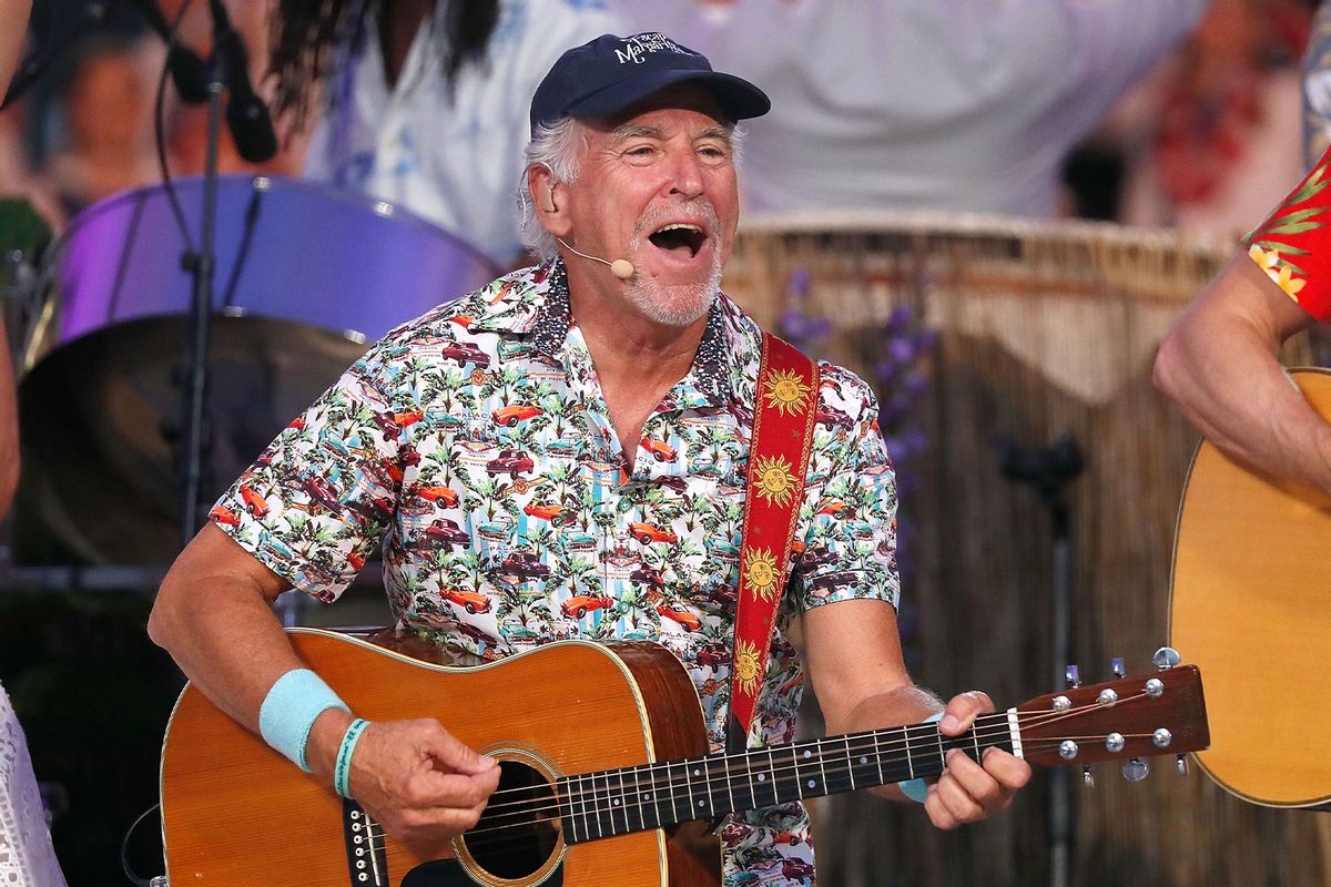 Jimmy Buffett performing with the Broadway cast of the musical ESCAPE TO MARGARITAVILLE at the 2018 A Capitol Fourth at the U.S. Capitol, West Lawn on July 4, 2018 in Washington, DC. (Paul Morigi/Getty Images for Capital Concerts Inc.)