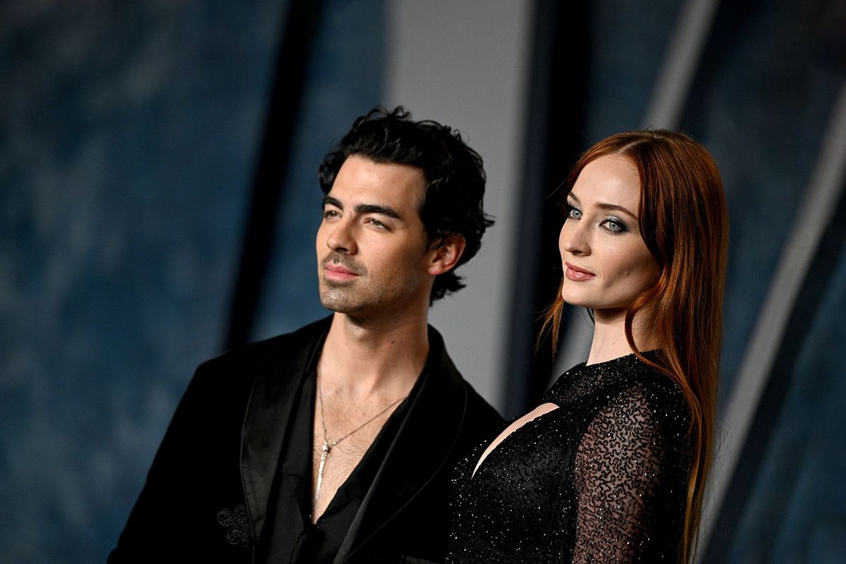 Joe Jonas and Sophie Turner attend the 2023 Vanity Fair Oscar Party Hosted By Radhika Jones at Wallis Annenberg Center for the Performing Arts on March 12, 2023 in Beverly Hills, California. (Lionel Hahn/Getty Images)
