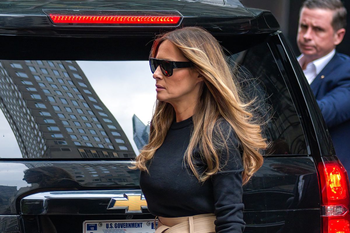 Former U.S. First Lady Melania Trump arrives at Trump Tower in Manhattan on June 8, 2023 in New York City.  ( James Devaney/GC Images)