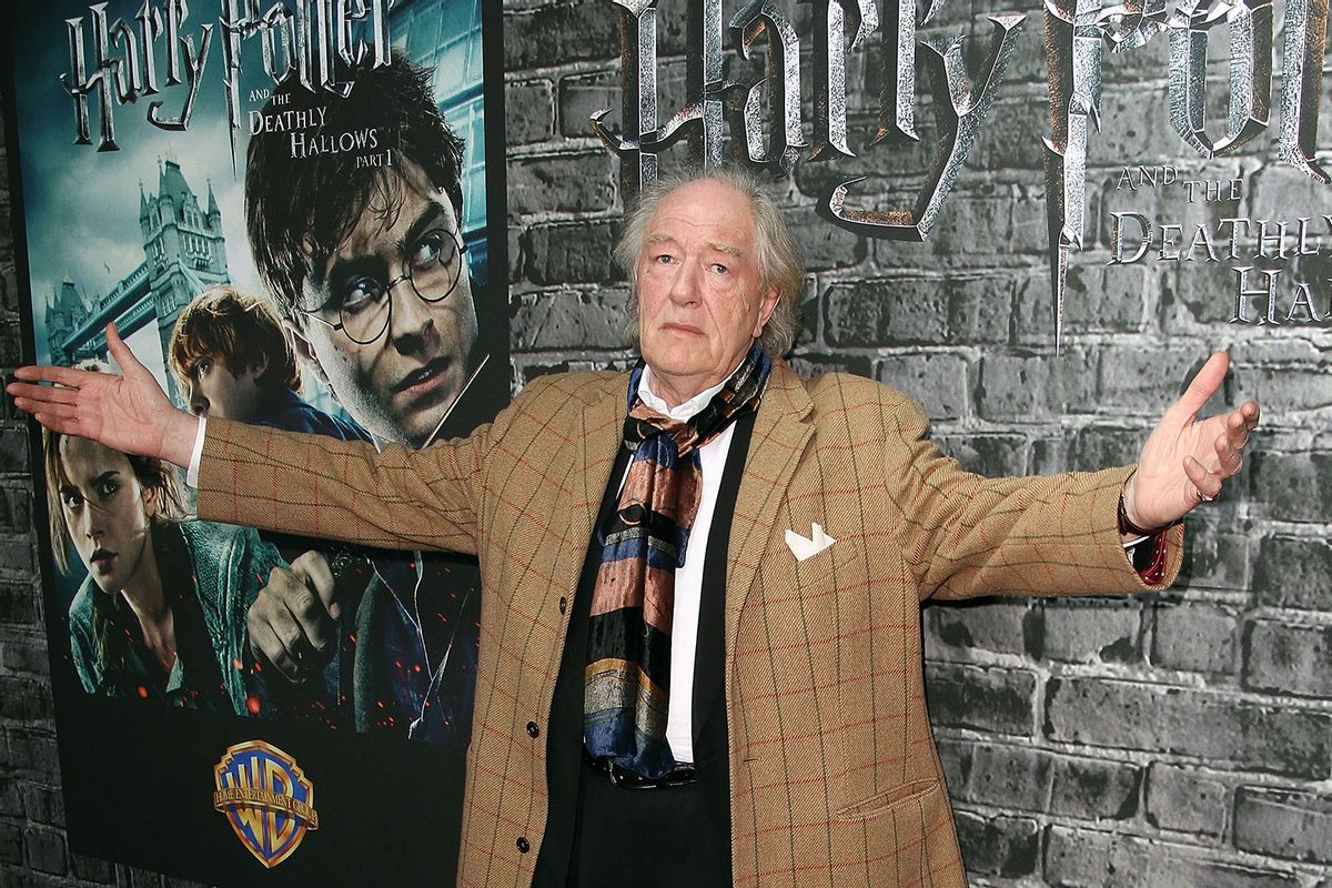 Michael Gambon attends the grand opening of Harry Potter: The Exhibition at the Discovery Times Square Exposition Center on April 4, 2011 in New York City. (Taylor Hill/FilmMagic/Getty Images)