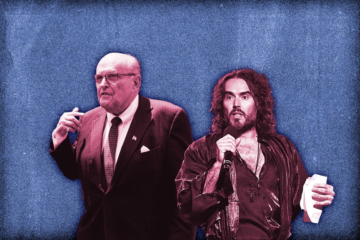 Rudy Giuliani and Russel Brand (Photo illustration by Salon/Getty Images)