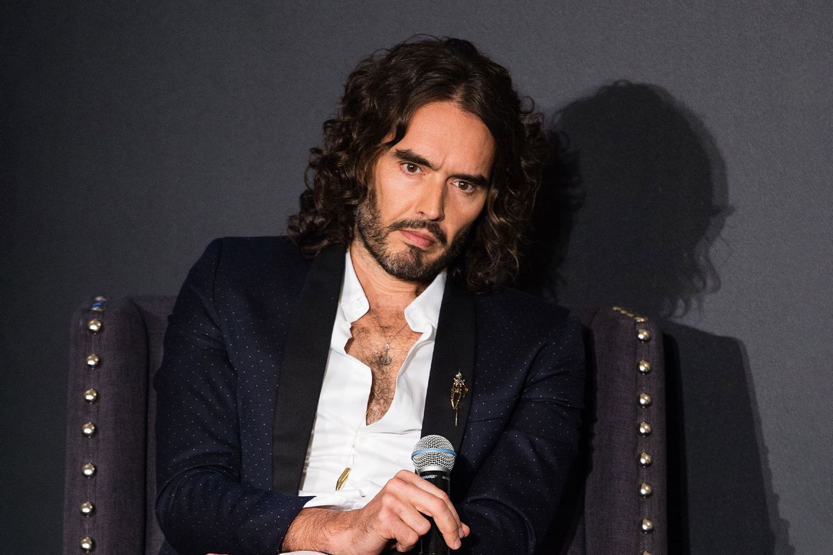 Russell Brand takes part in a discussion at Esquire Townhouse, Carlton House Terrace on October 14, 2017 in London, England. (Jeff Spicer/Getty Images)