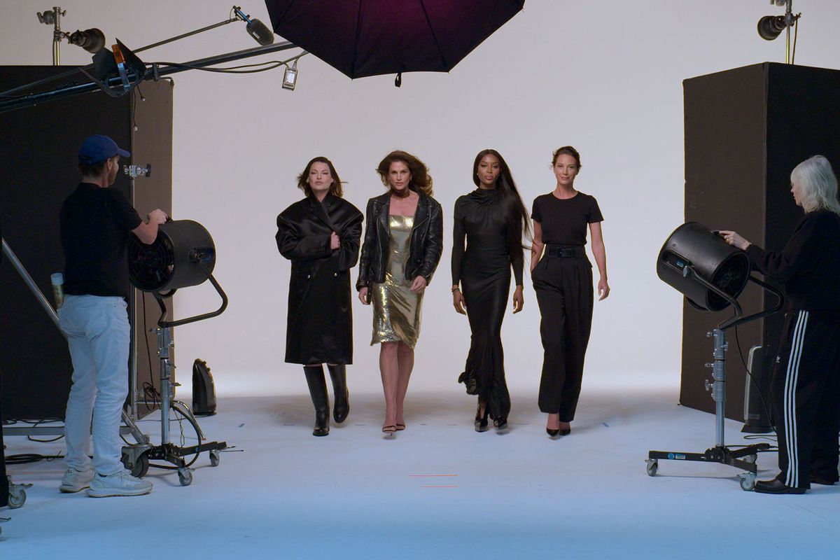 Linda Evangelista, Cindy Crawford, Naomi Campbell and Christy Turlington in "The Super Models" (Apple TV+)