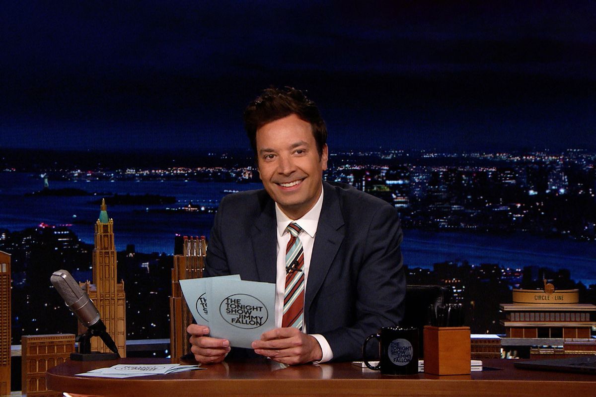 Host Jimmy Fallon during Hashtags on "The Tonight Show Starring Jimmy Fallon" (NBC)