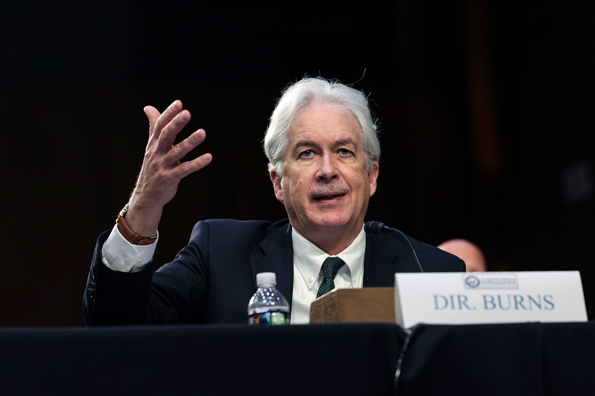 Central Intelligence Agency (CIA) Director William Burns testifies before the Senate Intelligence Committee on March 10, 2022 in Washington, DC. The committee held a hearing on worldwide threats. (Kevin Dietsch/Getty Images)
