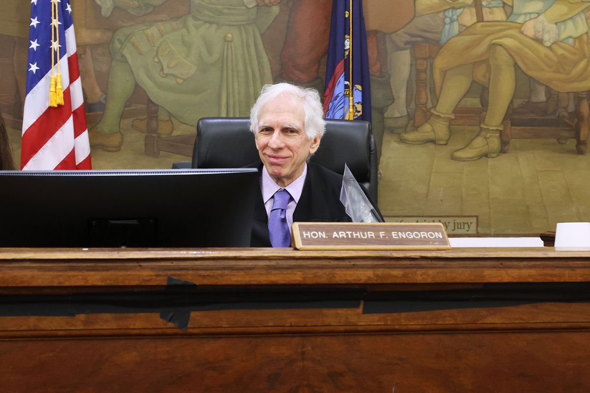 Justice Arthur Engoron sits in his court room during the civil fraud trial for Former President Donald Trump at New York State Supreme Court on October 25, 2023 in New York City. (Spencer Platt/Getty Images)