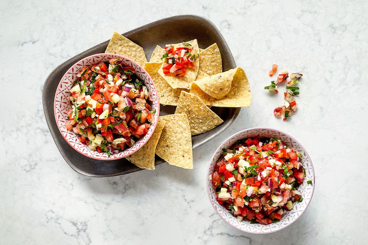 Bowls of salsa with corn chips (Getty Images/Claudia Totir)