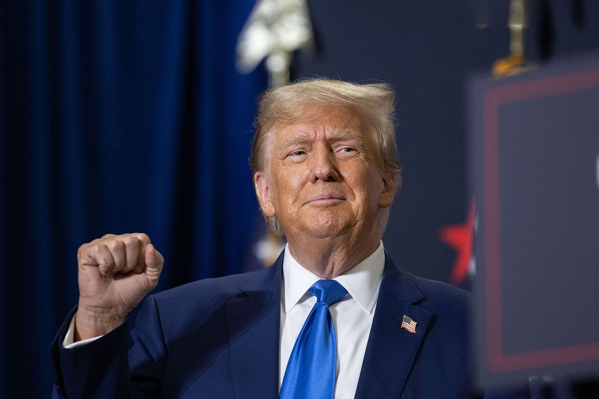 Republican presidential candidate former President Donald Trump attends a campaign event on October 23, 2023 in Derry, New Hampshire. (Scott Eisen/Getty Images)