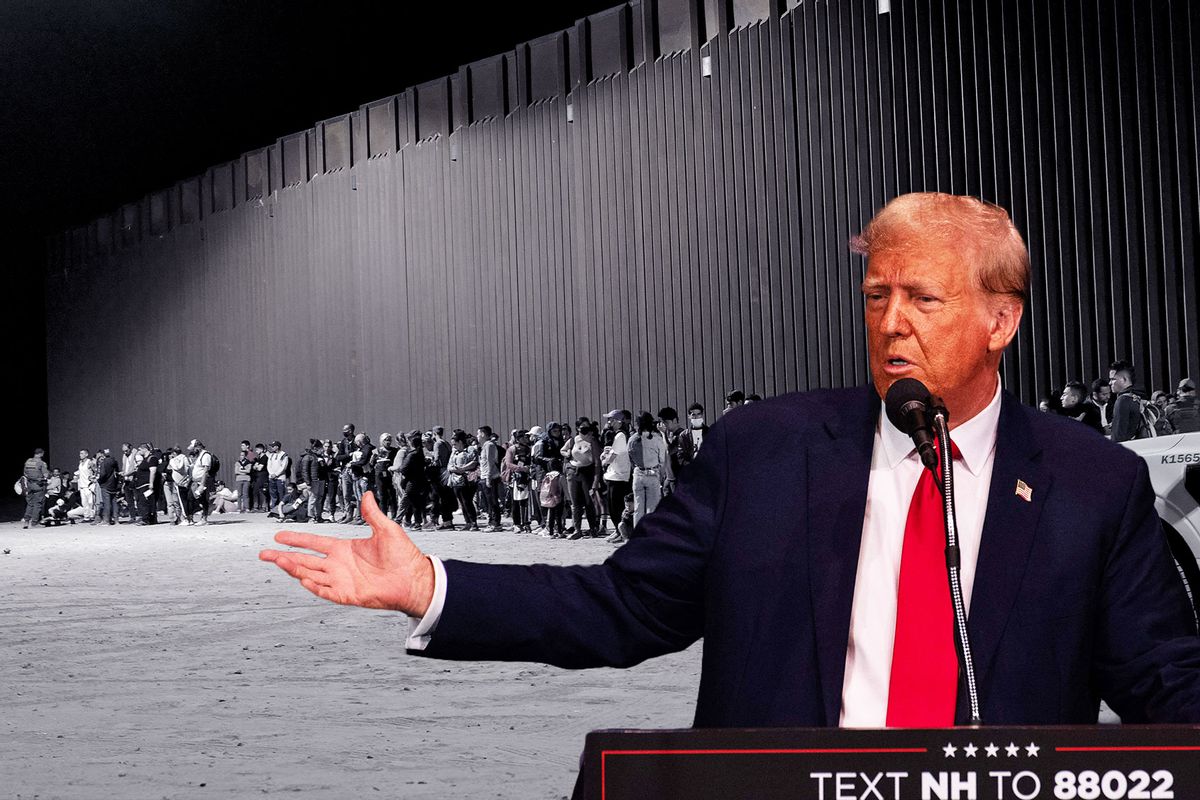 Donald Trump | Migrants attempting to cross in to the U.S. from Mexico detained by U.S. Customs and Border Protection (Photo illustration by Salon/Getty Images)