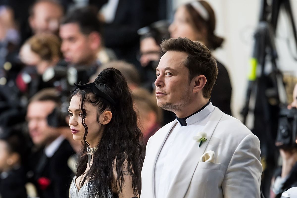 Elon Musk and Grimes are seen arriving to the Heavenly Bodies: Fashion & The Catholic Imagination Costume Institute Gala at The Metropolitan Museum on May 7, 2018 in New York City. (Gilbert Carrasquillo/GC Images/Getty Images)